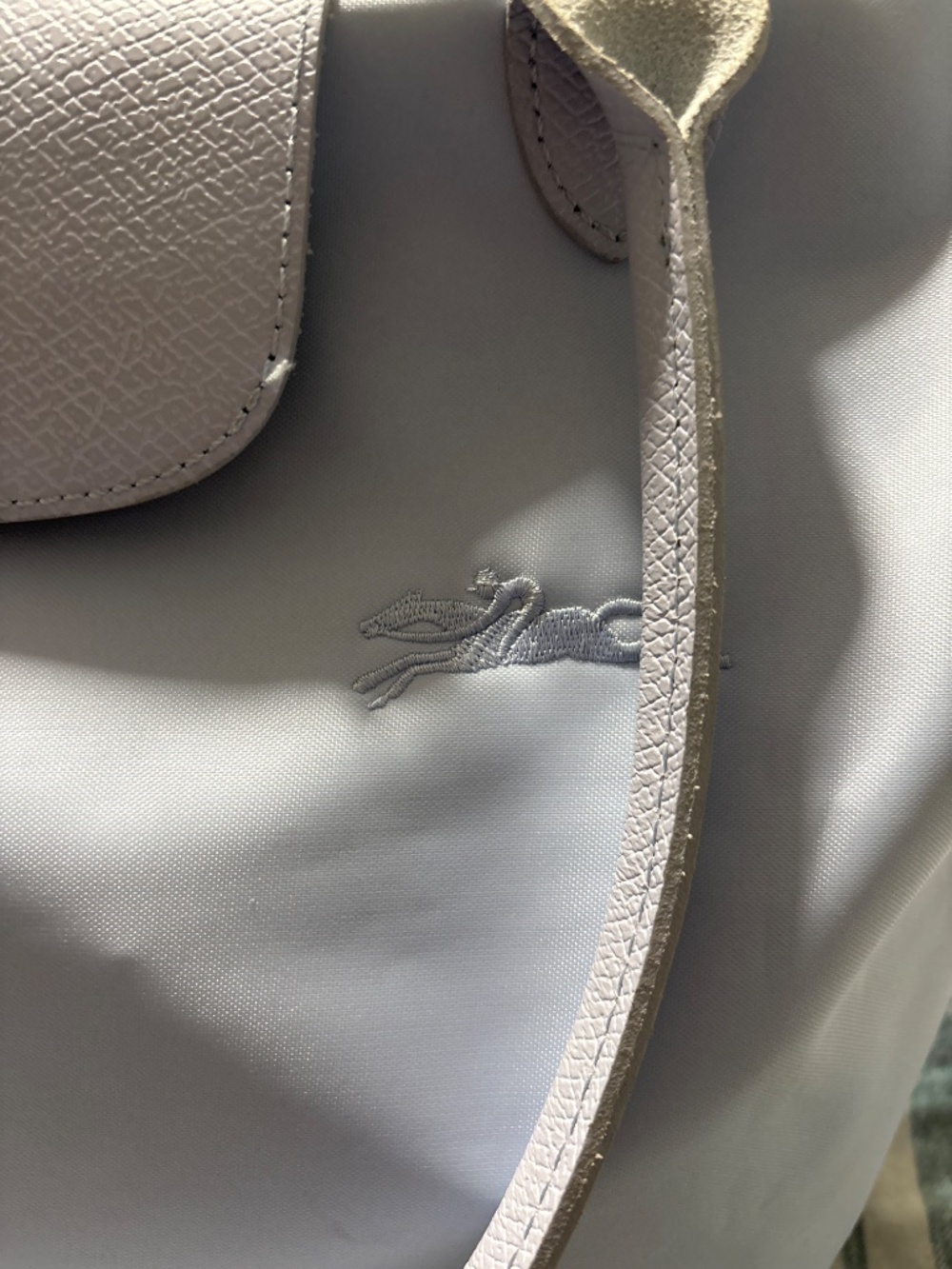 Large sky blue Longchamp Le Pliage - Picture 5 of 6